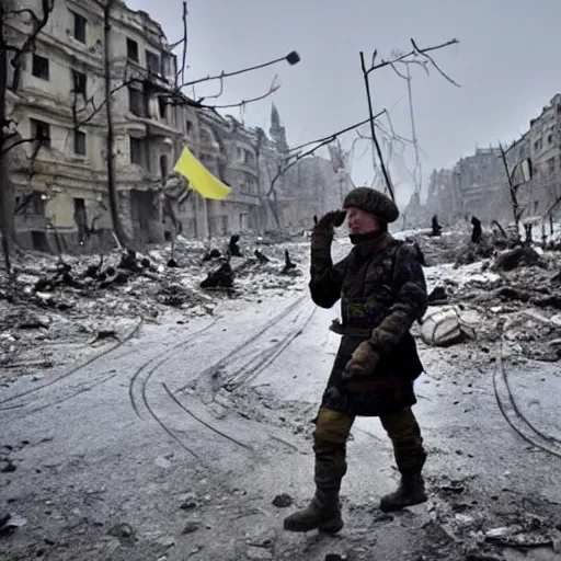 Image similar to ukraine when war is over