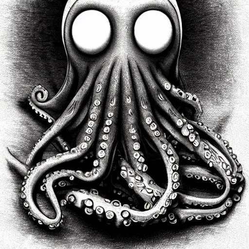 Image similar to human with octopus eyes