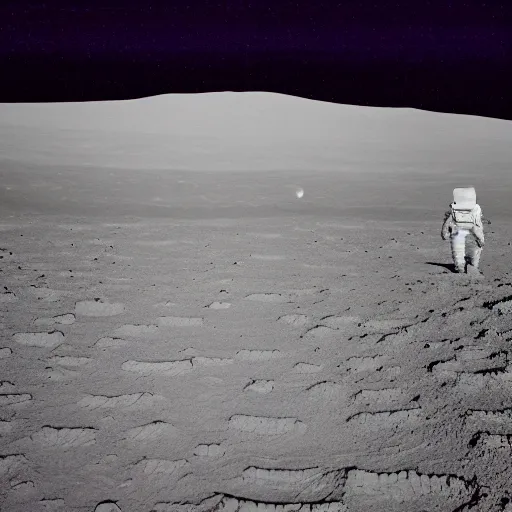 Prompt: a gay couple taking a stroll on the moon, with the earth showing in the pitch black sky