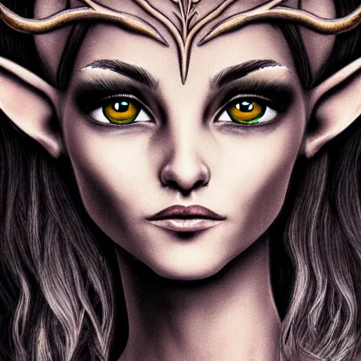 Image similar to highly detailed portrait of an elven fairy