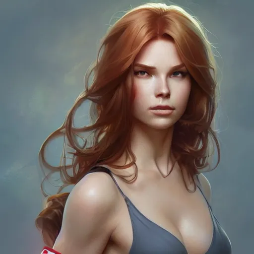 Prompt: ultra realistic illustration, kim possible, intricate, elegant, highly detailed, digital painting, artstation, concept art, smooth, sharp focus, illustration, art by artgerm and greg rutkowski and alphonse mucha