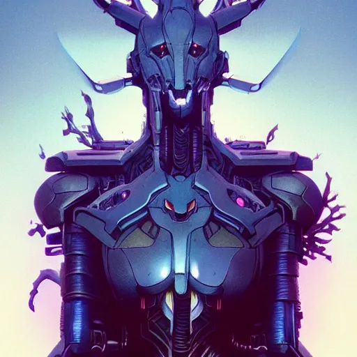 Image similar to chtulhu decepticon portrait by charles vess and james jean and erik jones and rhads, inspired byy ghost in the shell, 3 d octane render, beeple, beautiful fine face features, intricate high details, sharp, ultradetailed