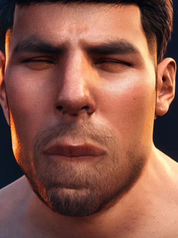 Image similar to portrait art of a very handsome Peruvian man, 8k ultra realistic, lens flare, atmosphere, glow, detailed,intricate, full of colour, cinematic lighting, trending on artstation, 4k, hyperrealistic, focused, extreme details,unreal engine 5, cinematic, masterpiece