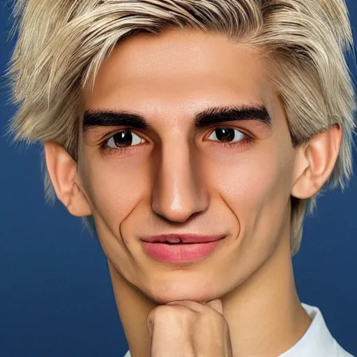 Image similar to really ugly xqc, big nose, crookedd teeth