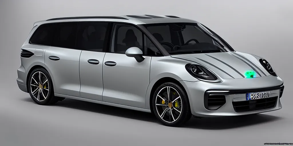 Image similar to “2021 Porsche Minivan, ultra realistic, 4K, high detail”