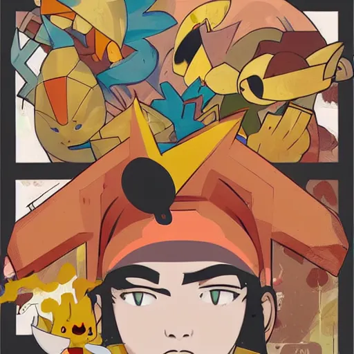 Image similar to Supreme x Pokemon profile picture by Sachin Teng, asymmetrical, Organic Painting , Matte Painting, geometric shapes, hard edges, graffiti, street art:2 by Sachin Teng:4