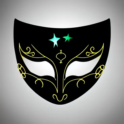 Image similar to party mask, silky texture, gradient, logo, aesthetic, 4 k, hd