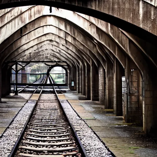 Image similar to poor people life under railway bridge, award winning, realistic, hyper realistic details, by steve mccury, best on adobe stock, 3 5 mm lens