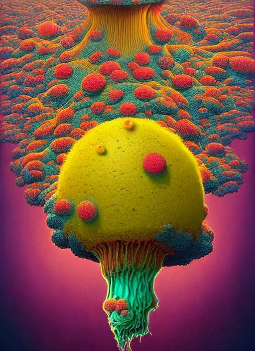 Image similar to hyper detailed 3d render like a Oil painting - Hank Green seen teaching about the Eating of the Strangling network of colorful yellowcake and aerochrome and milky Fruit and His staring intensely delicate Hands hold of gossamer polyp blossoms bring iridescent fungal flowers whose spores black the foolish stars by Jacek Yerka, kawaii ,Mariusz Lewandowski, cute silly face, Houdini algorithmic generative render, Abstract brush strokes, Masterpiece, Edward Hopper and James Gilleard, Zdzislaw Beksinski, Mark Ryden, Wolfgang Lettl, Dan Hiller, hints of Yayoi Kasuma, octane render, 8k