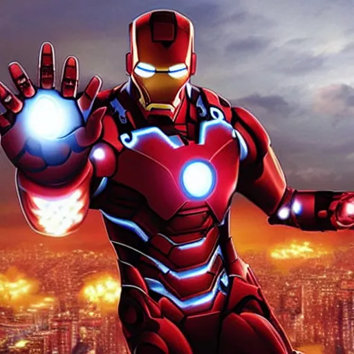 Prompt: obama in ironman suit in powerful pose, photorealistic