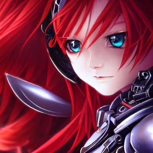 Image similar to highly detailed exquisite fanart, cute beautiful anime girl with Golden Eyes and Red Hair Makuta Antroz from Bionicle, close-up shot, bat wings, epic cinematic shot, professional digital art, high end digital art, singular, realistic, captura, Stanley Artgerm Lau, WLOP, Rossdraws, James Jean Marc Simonetti Ruan Jia and Mandy Jurgens and Artgerm and William-Adolphe Bouguerea Sakimichan, DeviantArt, artstation, Furaffinity, 8k HD render