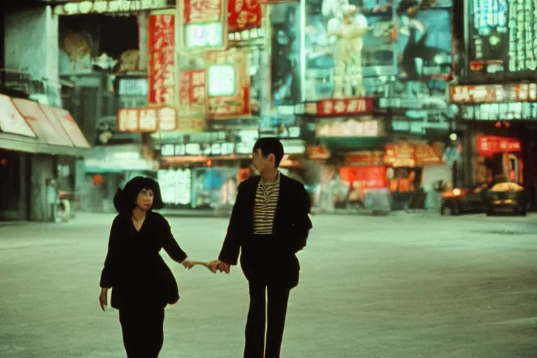 Image similar to wong kar wai love movie scene. 2 0 mm lens