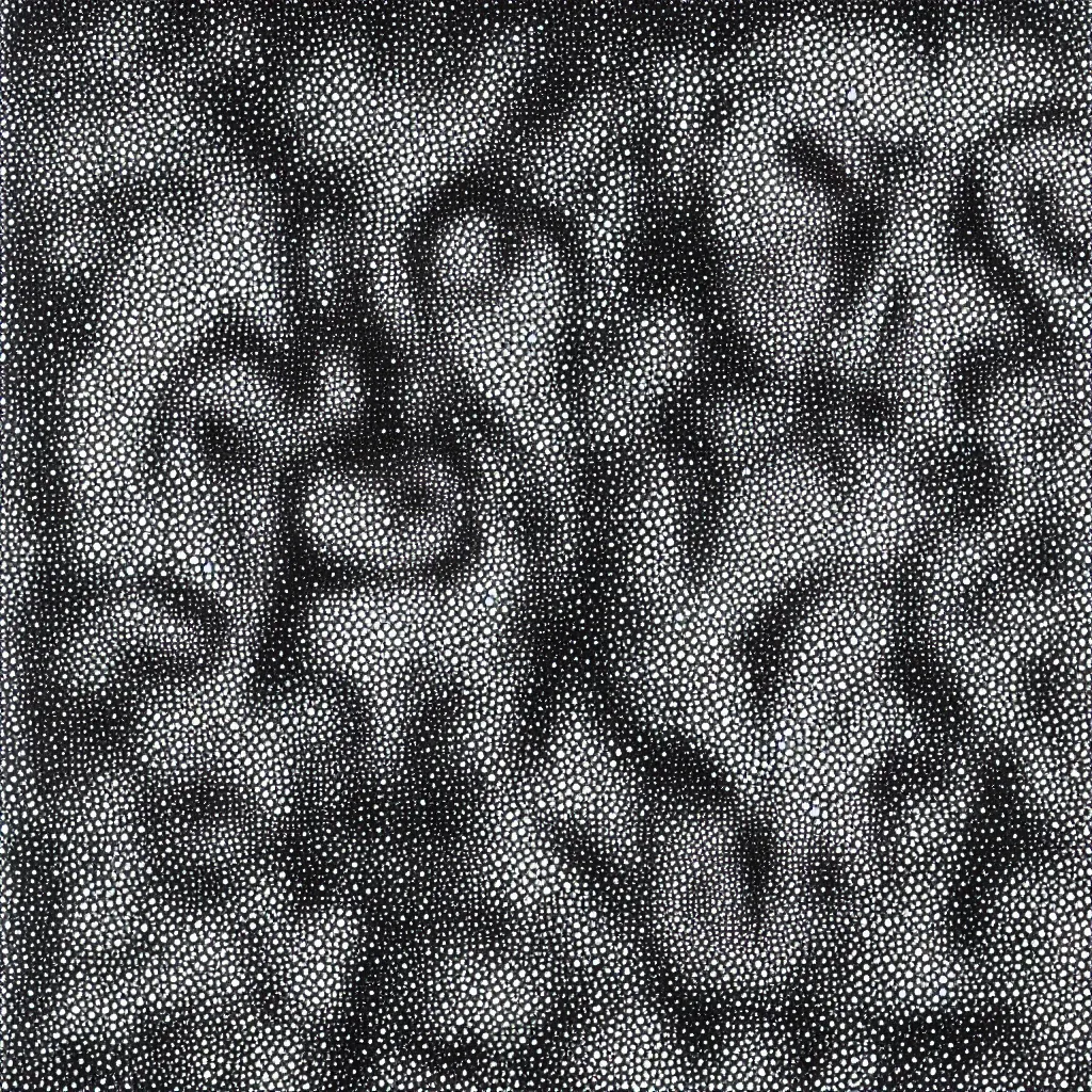 Image similar to face made out of planet, faceless people dark, dots, drip, stipple, pointillism, technical, abstract, minimal, style of francis bacon, asymmetry, pulled apart, cloak, hooded figure