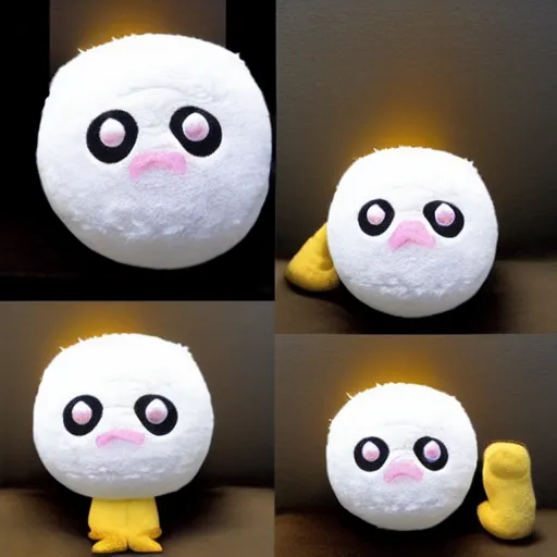 Image similar to cute fump plush of a moon deity, antipodal goddess