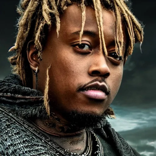 Image similar to juice wrld in Vikings very detailed 4k quality super realistic