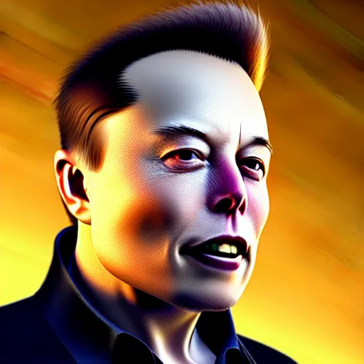 Prompt: elon musk with very long golden tusks growing out of his cheeks 8 k ultra realistic, award winning, unreal engine 5, masterpiece, atmosphere glow, hyperrealistic, focused, extreme details, cinematic