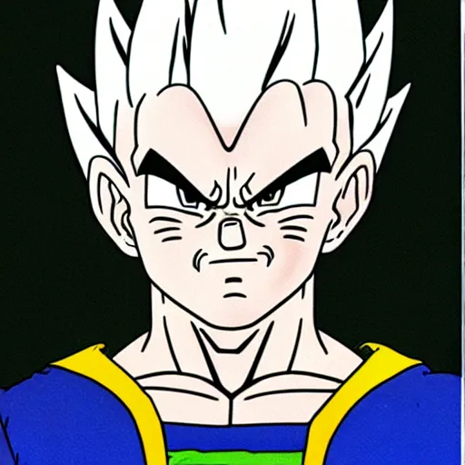 Image similar to portrait of vegeta, by akira toriyama