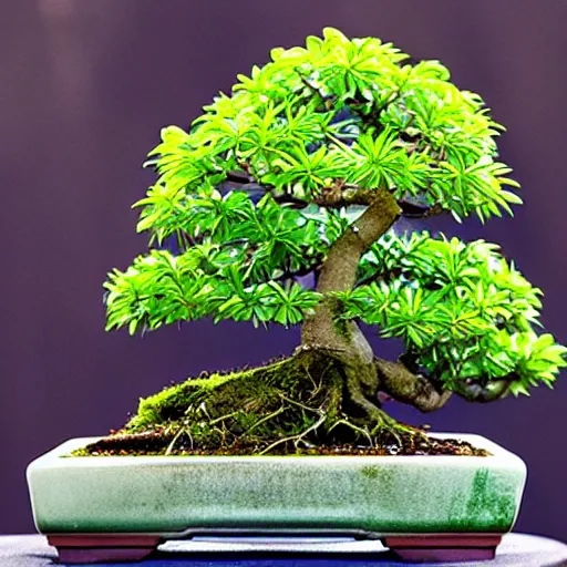 Image similar to a bonsai tree with crystal meth as leaves