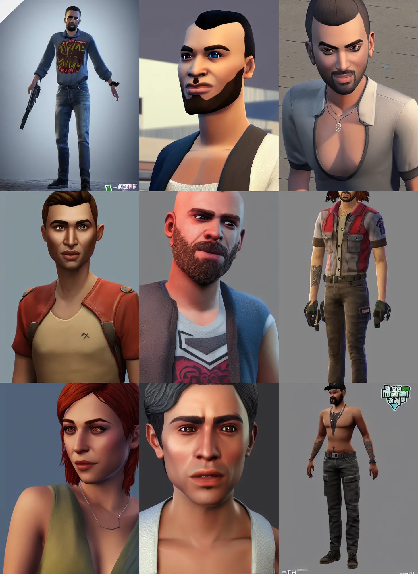 Prompt: a character made in the ( ( sims ) ) 5 in the style of ( ( gta ) ), unreal engine, hq render, photorealistic, metahuman, artstationhd