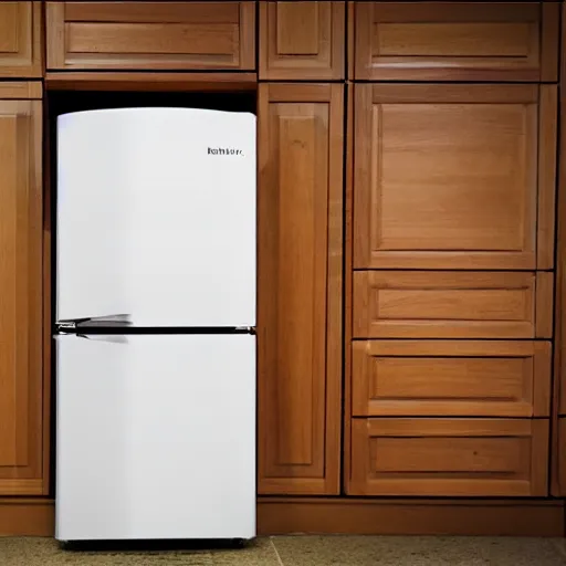 Prompt: a person reincarnated as a refrigerator
