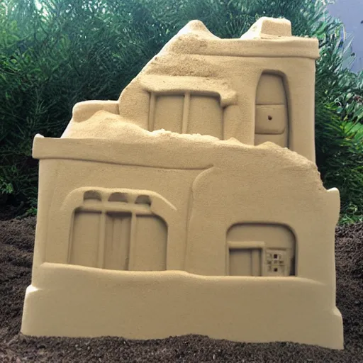 Image similar to the shire as a sandcastle