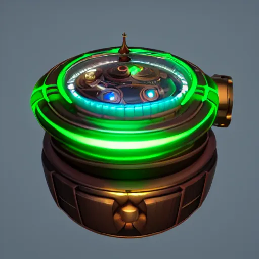 Image similar to futuristic steampunk omnitrix from ben 1 0, 3 d render, cycles, cinematic, unreal engine 5