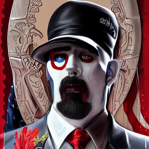 Prompt: portrait of a secret service agent who is a juggalo highly detailed artstation concept art digital painting