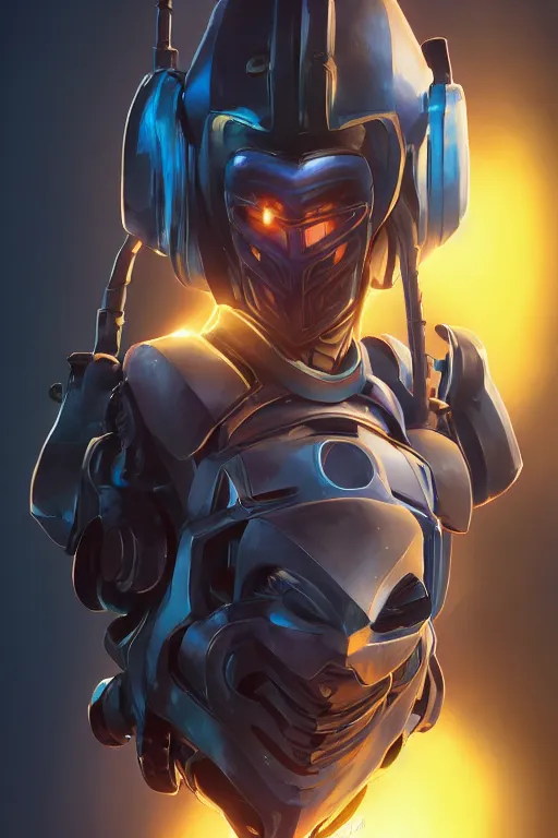 Image similar to epic mask helmet robot ninja portrait stylized as fornite style game design fanart by concept artist gervasio canda, behance hd by jesper ejsing, by rhads, makoto shinkai and lois van baarle, ilya kuvshinov, rossdraws global illumination radiating a glowing aura global illumination ray tracing hdr render in unreal engine 5