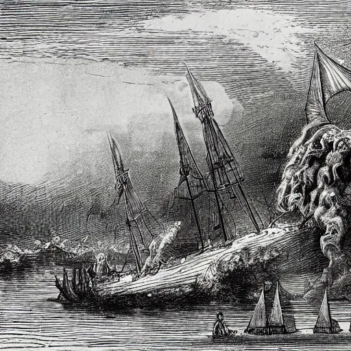 Image similar to Drawing of the Rhein 1523, illustration by Gustave Doré