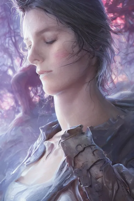 Prompt: liquid metamorphosis, d & d, fantasy, portrait, realistic textures from photos, chromatic aberration, hyper realistic, highly detailed, headshot, digital painting, trending on artstation, concept art, sharp focus, illustration, art by artgerm and greg rutkowski and ayami kojima