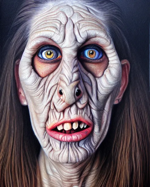 Image similar to a realistic detailed portrait painting of a monster by mona geller