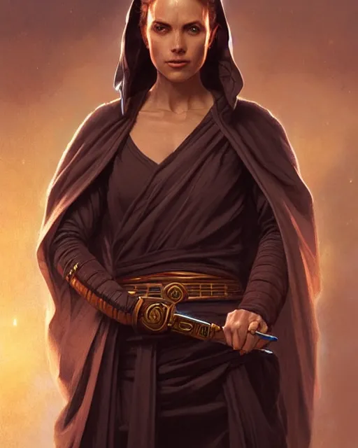 Prompt: a robed high republic jedi knight, fantasy character portrait, ultra realistic, intricate, elegant, highly detailed, digital painting, artstaion, smooth, sharp, focus, illustration, art by artgerm and greg rutkowski and alphonse mucha