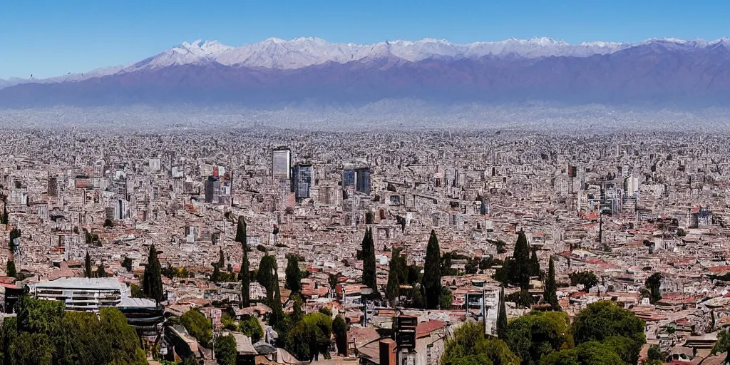 Image similar to panoramic picture of santiago de chile, daylight