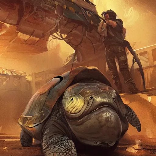 Prompt: turtle mafia boss, epic, cool, awesome, digital art, by marco bucci and greg rutkowski, sharp focus, detailed, cinematic
