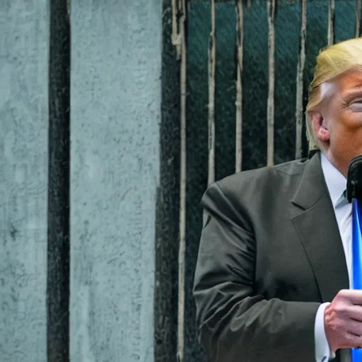 Prompt: donald trump in prison break cinematic