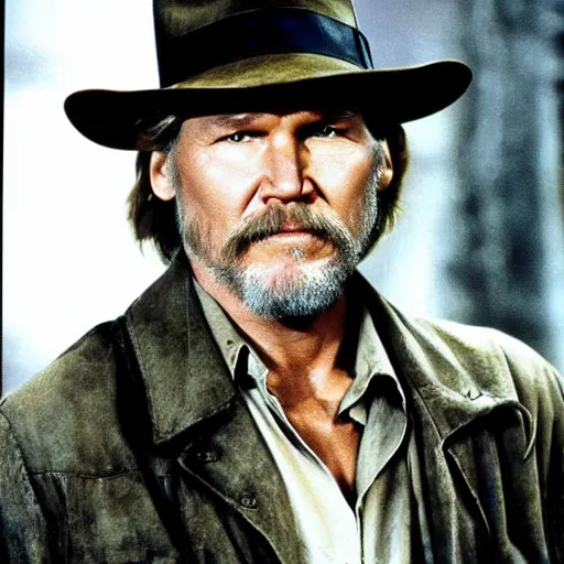 Image similar to jeff bridges as indiana jones