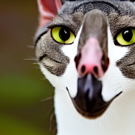 Image similar to a goose - cat - hybrid, animal photography