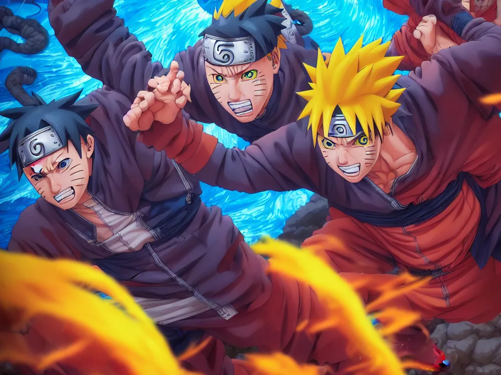 VGFD Naruto Shippuden Temporada 2 Naruto Sasuke Comic Anime Art 4k