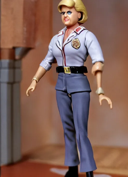 Image similar to Jessica Fletcher action figure from G.I.Joe (1988), action figure, symmetrical details, by Hasbro, professional photography, product photography, official media