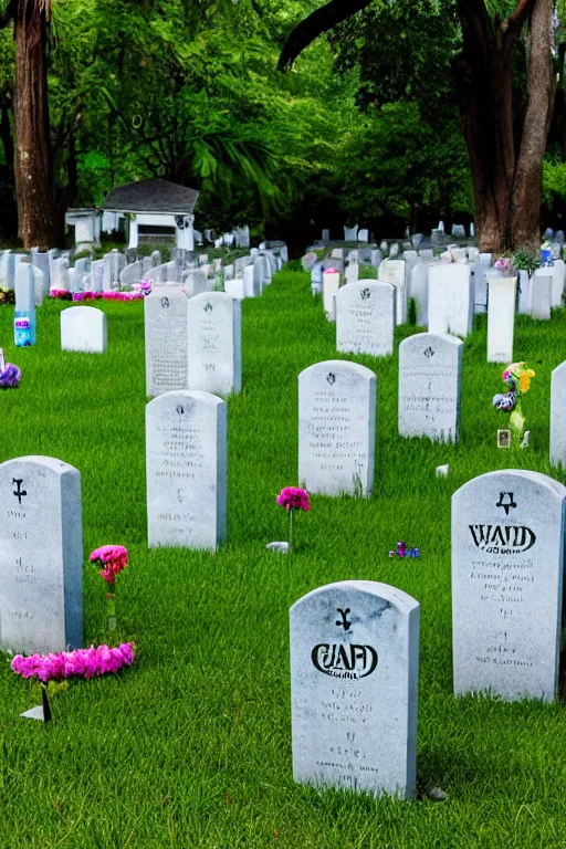 Image similar to graveyard with fiji water bottles replacing gravestones