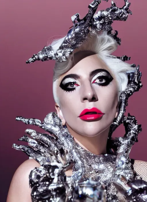 Image similar to lady gaga by nick knight, born this way, born this way album, red weapon 8 k s 3 5, cooke anamorphic / i lenses, highly detailed, cinematic lighting