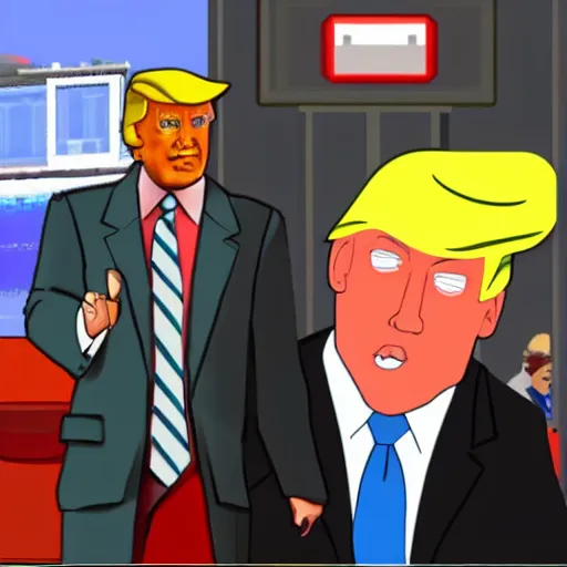 Prompt: donald trump in street figher video game