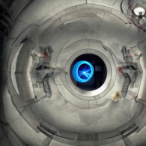 Image similar to Portal 3, videogame by Valve, real engine 5, realistic, 4k, RTX on