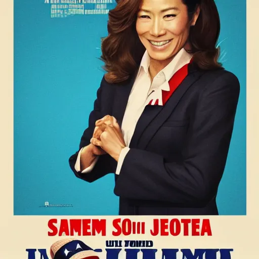 Prompt: uncle sam poster, but its michelle yeoh