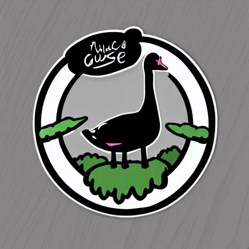 Image similar to cute dancing goose, sticker concept design