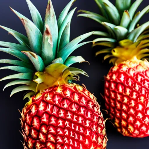 Prompt: pineapple as strawberry