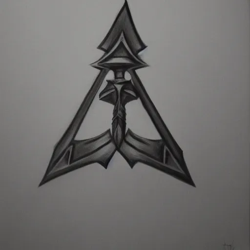 Image similar to The Master Sword from Legend of Zelda, charcoal art