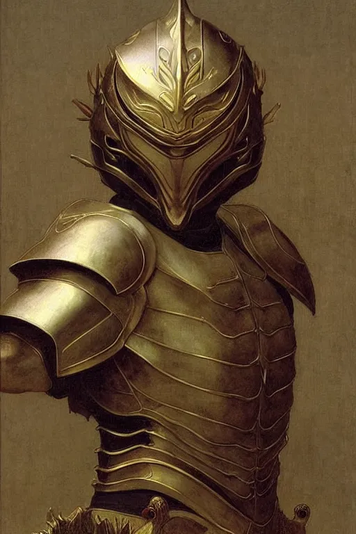 Prompt: portrait of a gullum is a chinese dragon in armor and helmet, majestic, solemn, symmetrical, detailed intricate, hyper realistic, by bouguereau