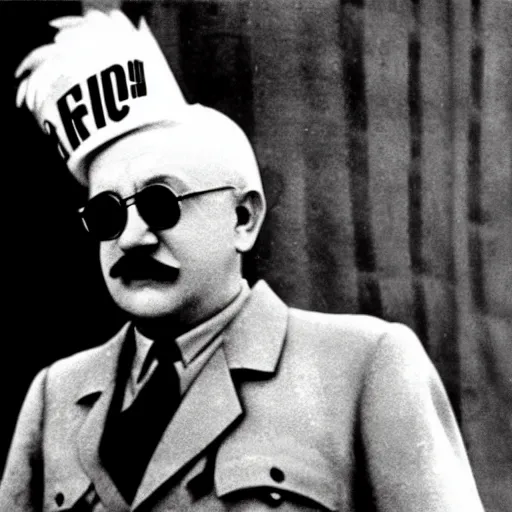 Image similar to Hitler as KFC Colonel Sanders advertising