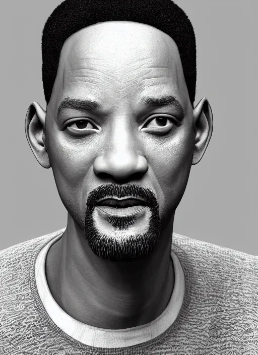 Image similar to anthropomorphic portrait of will smith as half goat, au naturel, hyper detailed, digital art, trending in artstation, cinematic lighting, studio quality, smooth render, unreal engine 5 rendered, octane rendered, art style by klimt and nixeu and ian sprigger and wlop and krenz cushart